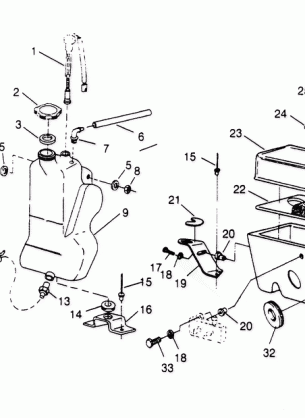 OIL TANK  /  AIR BOX ASSEMBLY SPORT 0950443 SPORT TOURING 0950243  and EUROP (4928822882C009)