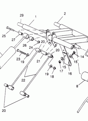 REAR TORQUE ARM ASSEMBLY SPORT TOURING 0950243 and  EUROPEAN SPORT TOURING (4928822882C004)