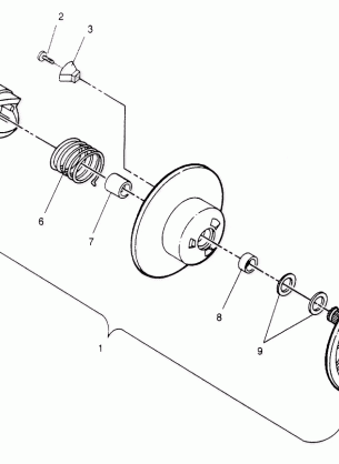 DRIVEN CLUTCH ASSEMBLY SPORT 0950443 SPORT TOURING 0950243  and EUROPEAN S (4928822882C006)