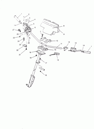 STEERING - HANDLEBAR ASSEMBLY SPORT 0950443 SPORT TOURING 0950243  and EUR (4928822882B006)