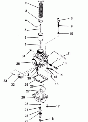 CARBURETOR ASSEMBLY SPORT 0950443 SPORT TOURING 0950243  and EUROPEAN SPOR (4928822882C014)