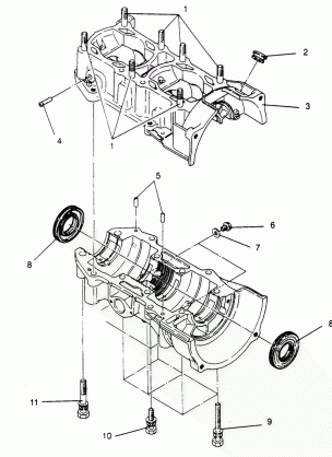 CRANKCASE ASSEMBLY 500 CARB 0952764 (4929192919C005)