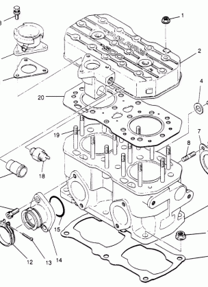 CYLINDER ASSEMBLY 500 CARB 0952764 (4929192919C006)