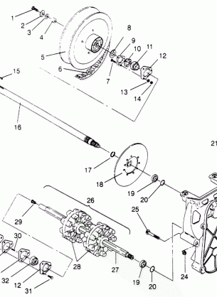 DRIVE TRAIN ASSEMBLY 500 CARB 0952764 (4929192919B008)