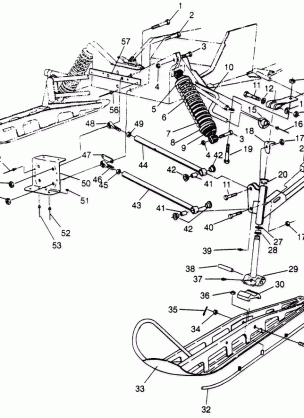 FRONT SUSPENSION and SKI 500 CARB 0952764 (4929192919A013)