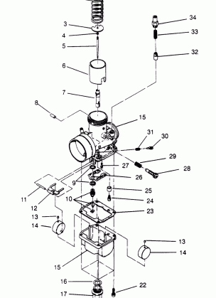 CARBURETOR ASSEMBLY 500 CARB 0952764 (4929192919C009)