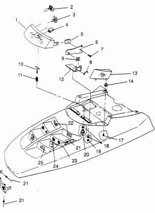 HOOD - HEADLIGHT ASSEMBLY 500 CARB 0952764 (4929192919A011)