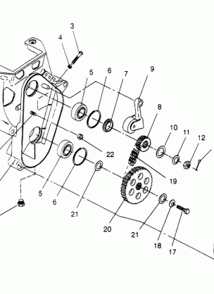 CHAINCASE ASSEMBLY 500 CARB 0952764 (4929192919B007)