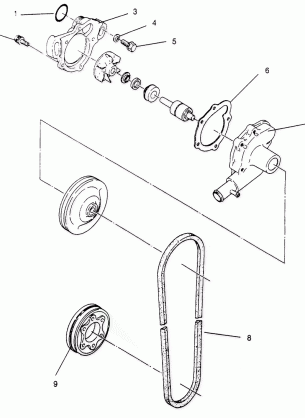 WATER PUMP  500 EFI 0952774 EFI SKS 0952574   EFI SKS PT 0952974 and EUR (4929052905C012)