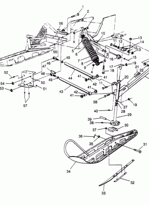 FRONT SUSPENSION and SKI CLASSIC 0952865 (4929072907B001)