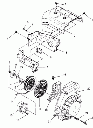 BLOWER HOUSING & RECOIL ASSEMBLY LITE GT 0953133 and  EUROPEAN LITE GT E953 (4928922892C011)