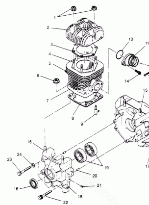 CRANKCASE and CYLINDER ASSEMBLY STARLITE 0953427 (4928902890C010)