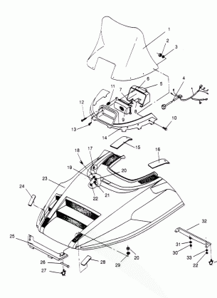 HOOD ASSEMBLY LITE 0953433 STARLITE 0953427  and LITE DELUXE 0953431 (4928902890A010)