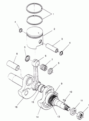 PISTON and CRANKSHAFT STARLITE 0953427 (4928902890C014)