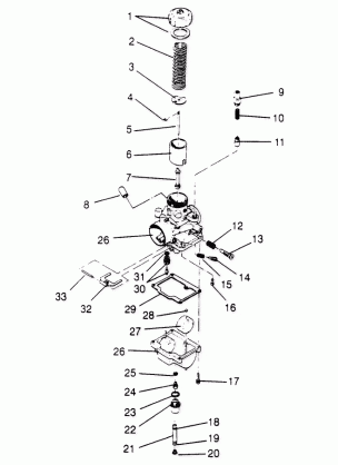 CARBURETOR ASSEMBLY LITE 0953433 and LITE DELUXE 0953431 (4928902890D001)