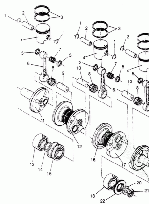 PISTON and CRANKSHAFT  RXL 0956768 (4930783078C009)