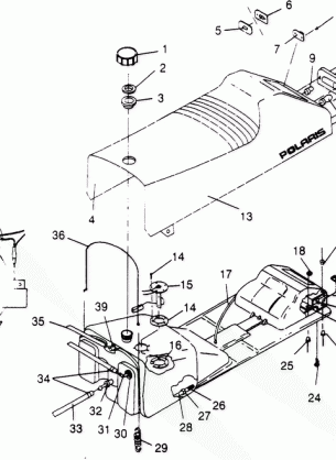 SEAT and GAS TANK ASSEMBLY  RXL 0956768 (4930783078A007)