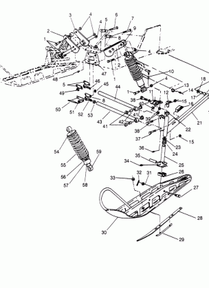 FRONT SUSPENSION and SKI RXL 0956768 (4930783078B002)