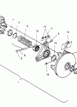 DRIVE CLUTCH ASSEMBLY - E956756 (4930763076B014)