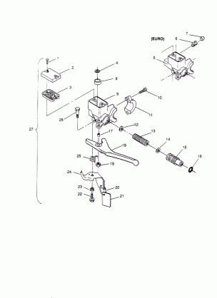 MASTER CYLINDER ASSEMBLY SPORT 0950443 SPORT TOURING 0950243  and EUROPEAN (4928822882B003)