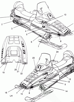 DECALS WIDETRAK LX 0952064 and  EUROPEAN WIDETRAK LX E952064 (4928942894A012)