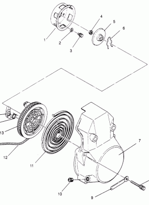 RECOIL STARTER ASSEMBLY WIDETRAK LX 0952064 and  EUROPEAN WIDETRAK LX E9520 (4928942894D002)