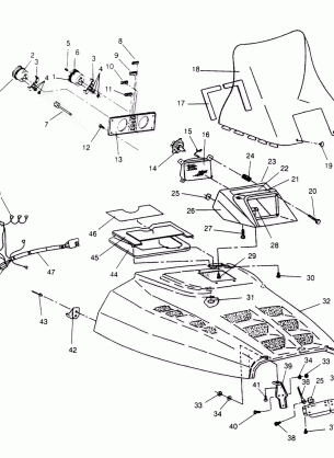 HOOD ASSEMBLY WIDETRAK LX 0952064 and  EUROPEAN WIDETRAK LX E952064 (4928942894A010)