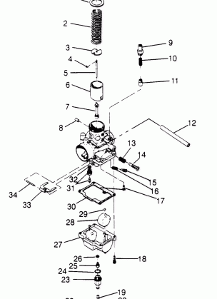 CARBURETOR ASSEMBLY WIDETRAK LX 0952064 and  EUROPEAN WIDETRAK LX E952064 (4928942894C012)