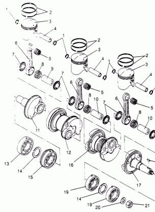 PISTON and CRANKSHAFT Storm 0950782 Storm SKS 0950582  Euro Storm E950782 (4929012901C013)