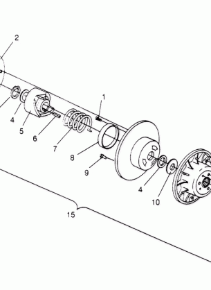 DRIVEN CLUTCH ASSEMBLY Storm 0950782 Storm SKS 0950582  Euro Storm E95078 (4929012901C002)