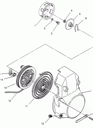 RECOIL STARTER ASSEMBLY 440 0952760 440 SKS 0952560  and EUROPEAN 440 SKS (4929032903D001)
