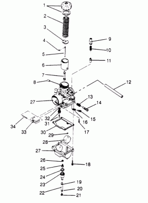 CARBURETOR ASSEMBLY 440 0952760 440 SKS 0952560  and EUROPEAN 440 SKS E95 (4929032903C011)