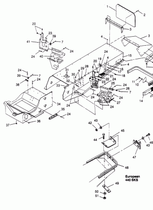 TUNNEL ASSEMBLY 440 0952760 440 SKS 0952560  and EUROPEAN 440 SKS E952560 (4929032903A006)