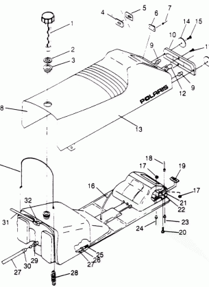 SEAT and GAS TANK ASSEMBLY XLT SP 0956756 XLT SP (48