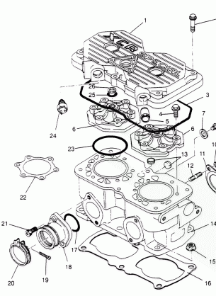 CYLINDER ASSEMBLY  440 XCR SP X951660 (4932833283C010)