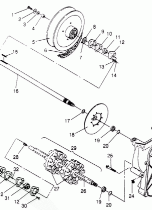 DRIVE TRAIN ASSEMBLY  440 XCR SP X951660 (4932833283B010)