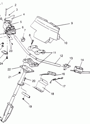 STEERING - HANDLEBAR ASSEMBLY  440 XCR SP X951660 (4932833283B004)