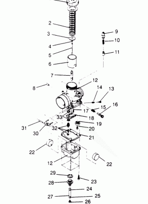 CARBURETOR ASSEMBLY  440 XCR SP X951660 (4932833283C013)