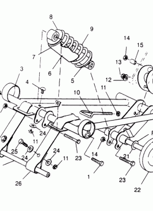 FRONT TORQUE ARM ASSEMBLY  440 XCR SP X951660 (4932833283B013)