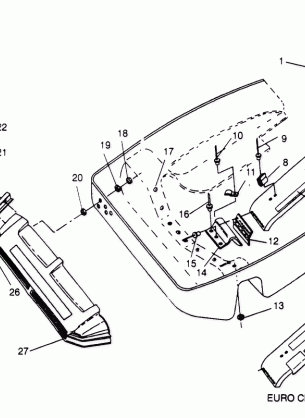 NOSEPAN ASSEMBLY XLT 0950756 XLT SKS 0950556  XLT SKS EURO E950556 & XLT (4928842884A011)