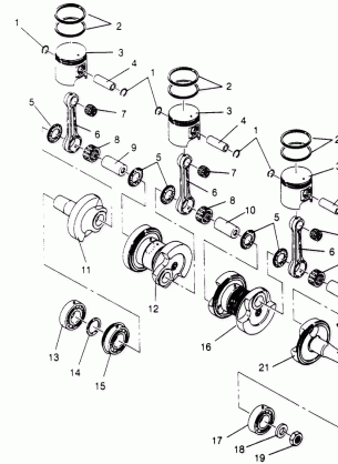 PISTON and CRANKSHAFT XLT 0950756 XLT SKS 0950556 XLT SKS EURO E950556 & (4928842884C012)