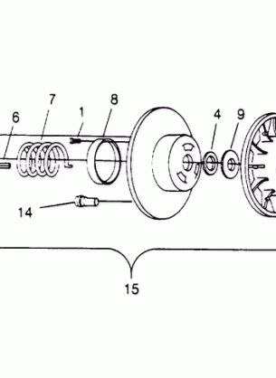 DRIVEN CLUTCH ASSEMBLY XLT 0950756 XLT SKS 0950556  XLT SKS EURO E950556 (4928842884C004)