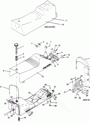 SEAT and GAS TANK ASSEMBLY XLT 0950756 XLT SKS 0950556  XLT SKS EURO E950 (4928842884A008)