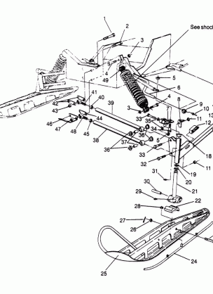 FRONT SUSPENSION and SKI XLT 0950756 XLT SKS 0950556  XLT SKS EURO E95055 (4928842884B004)