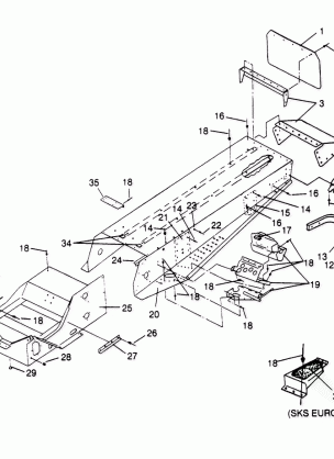 TUNNEL ASSEMBLY XLT 0950756 XLT SKS 0950556  XLT SKS EURO E950556 & XLT S (4928842884A006)