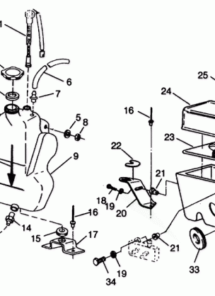 OIL TANK  /  AIR BOX ASSEMBLY SPORT 0940443 and SPORT SKS 0940243 (4925052505031A)