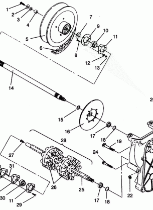 DRIVE TRAIN ASSEMBLY SPORT 0940443 and SPORT SKS 0940243 (4925052505017A)