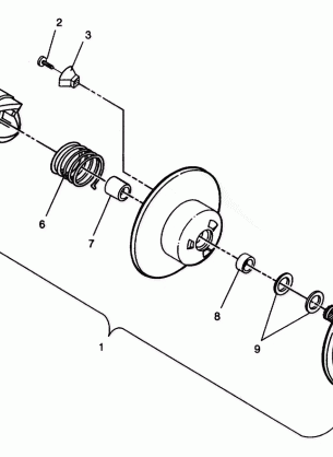 DRIVEN CLUTCH ASSEMBLY SPORT 0940443 and SPORT SKS 0940243 (4925052505028A)