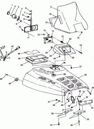 HOOD ASSEMBLY SPORT 0940443 and SPORT SKS 0940243 (4925052505007A)