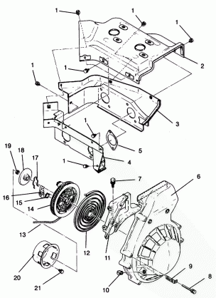 RECOIL STARTER ASSEMBLY SPORT 0940443 and SPORT SKS 0940243 (4925052505039A)